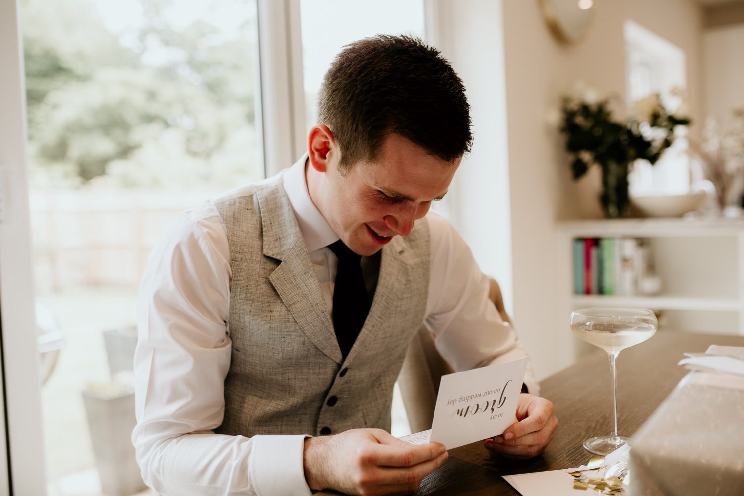 luxury manor house hotel wedding gift to groom on wedding day