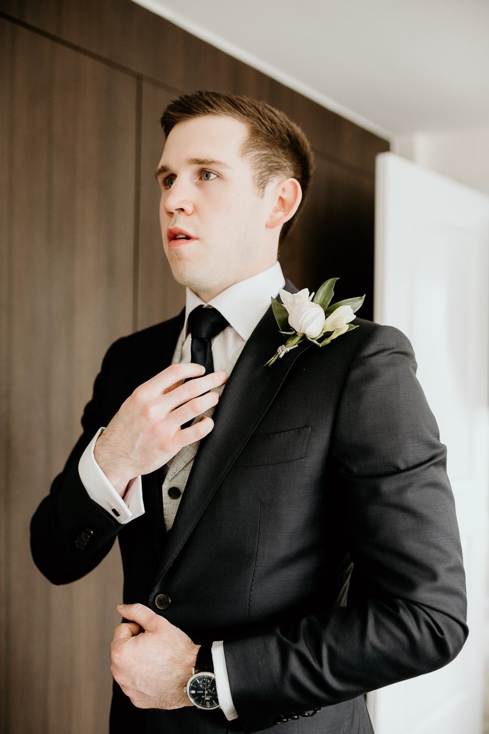 luxury manor house hotel wedding groom and groomsmen getting ready