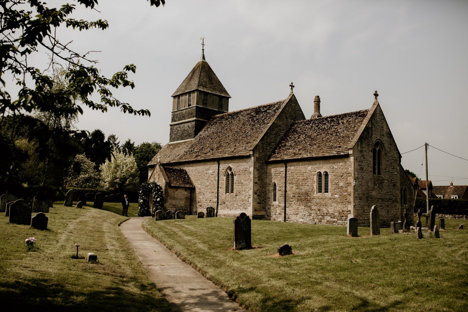 luxury manor house hotel wedding outside of church venue