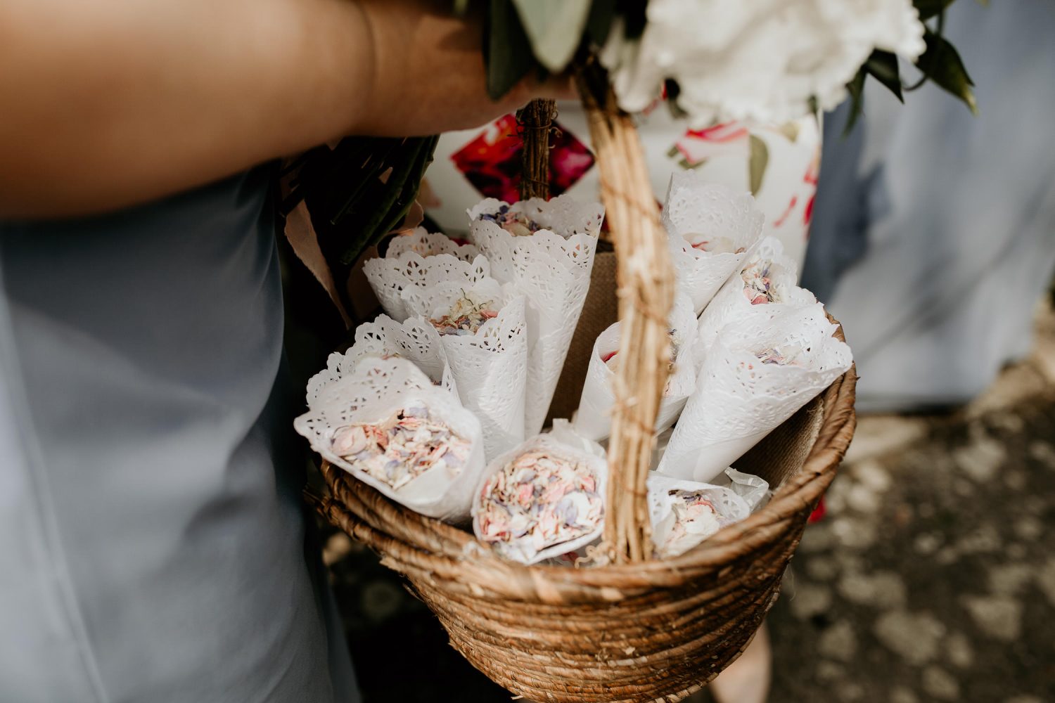 luxury manor house hotel wedding vintage dried flower petal confetti