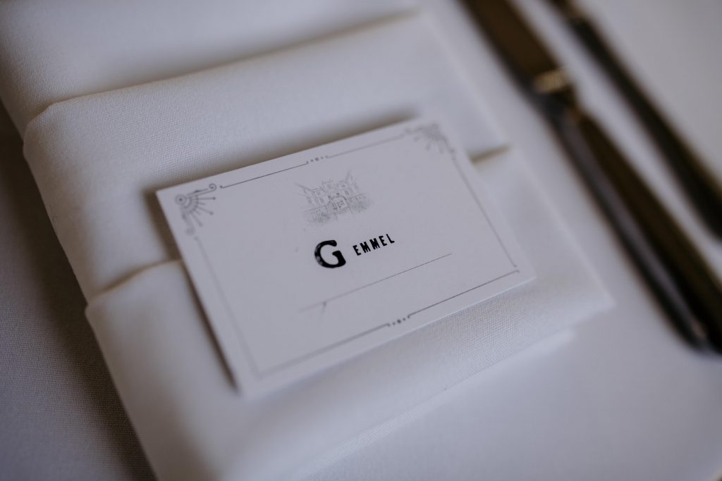 minimalistic ad chic personalised wedding table decoration brides place