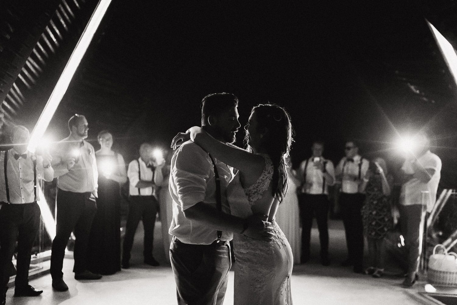 bride and groom dancing at royalton riviera gazebo