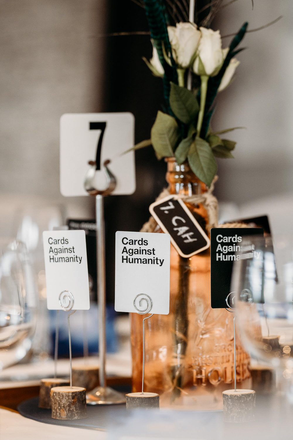 quirky wedding decor using gaming pieces