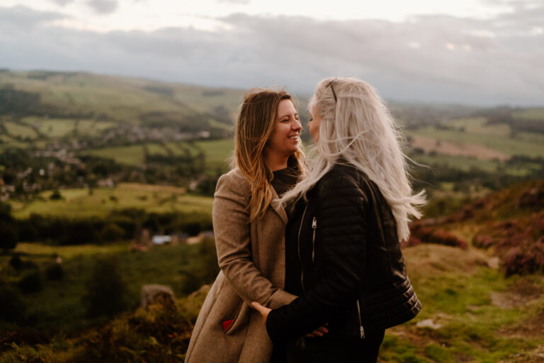 OUTDOOR LGBTQ+ ENGAGEMENT SESSION IN THE PEAK DISTRICT – RACHEL AND VICTORIA