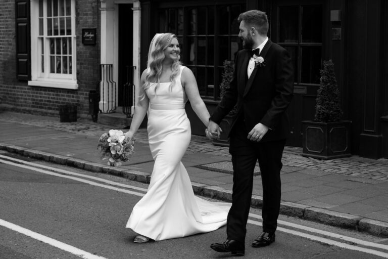 Fun non traditional wedding at Kings Chapel in Amersham – Amy and Matt